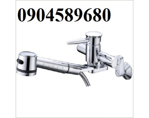 Vòi rửa bát nóng lạnh cắm tường Ecofa E-3306 