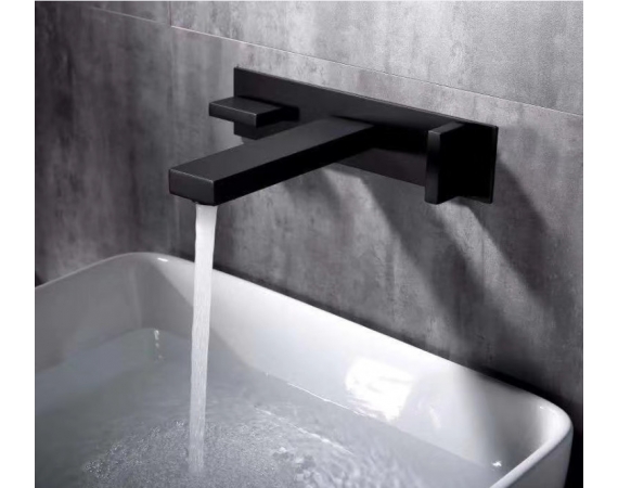 Vòi Lavabo âm tường màu đen HD336B 